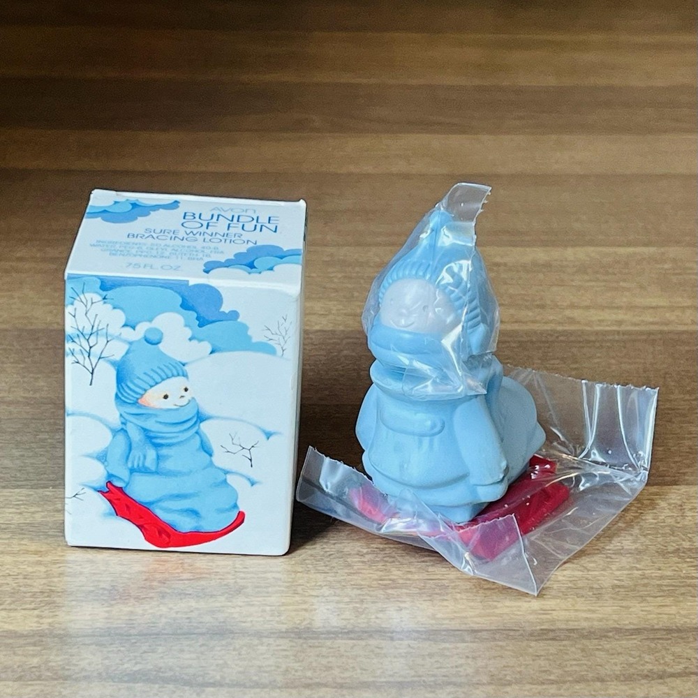 Vintage Avon Hello‎ Sunshine Cologne In Bundle Of Fun Winter Decanter NOS 0.75oz